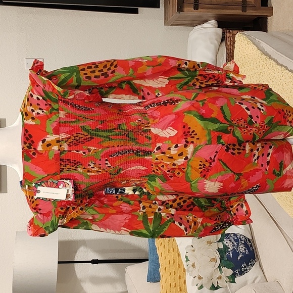 New FARM RIO Tropical Ruffle Sleeve Romper - Picture 11 of 16